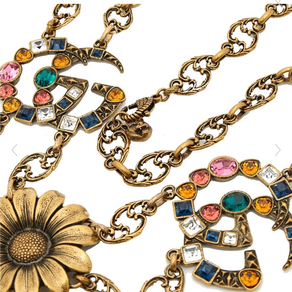 Gucci Marmont Multicolor Logo Necklace - Picture 10 of 12